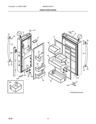 ELECTROLUX 5304536614 WALL BRACKETS & PARTS