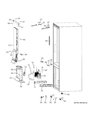 GENERAL ELECTRIC WR13X39808 WALL BRACKETS & PARTS