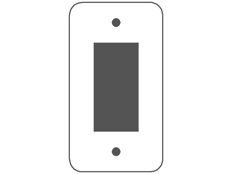 MULBERRY METAL PRODUCTS Mulberry Metal Products 75401 Receptacle Wallplate 1-Gang Princess (5 in x 2.75 in)