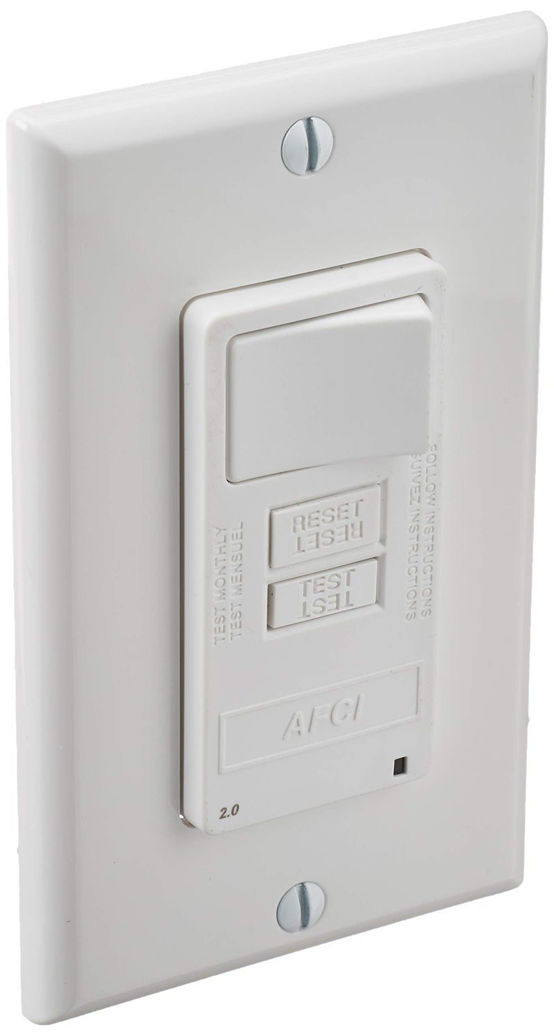 LEVITON LEVITON AFSW1W AFCI/Switch Combo with LED Indicator Light 15 Amp