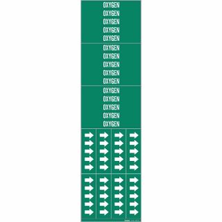 Brady 7210-3C BRA 3C Style Permanent Acrylic Pipe Marker OXYGEN