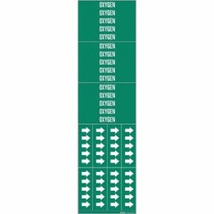 Brady 7210-3C BRA 3C Style Permanent Acrylic Pipe Marker OXYGEN