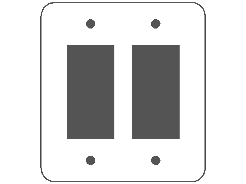 MULBERRY METAL PRODUCTS Mulberry Metal Products 76402 Receptacle Wall Plate 2-Gang Princess