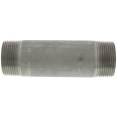 Merit Brass 4020-500 Pipe Nipple, 1-1/4 in x 5 in L MNPT, 304L Stainless Steel, SCH 40/STD