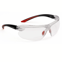 Bolle Safety 40189 Iri-S Safety Glasses Platinum Lite Coating Clear Lens +2.5 Reading Area