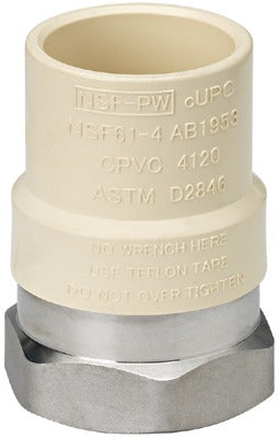 HOMEWERKS WORLDWIDE Homewerks 541-12-12-B Cpvc Transition Adapter 0.5in Fip Ss
