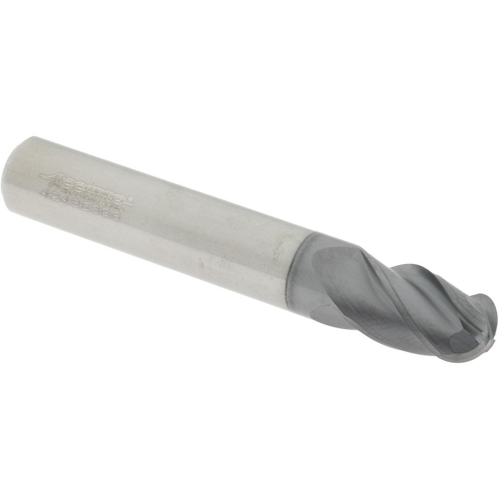 ACCUPRO Accupro 311190 Ball End Mill 5/16 in 4 Flute Solid Carbide