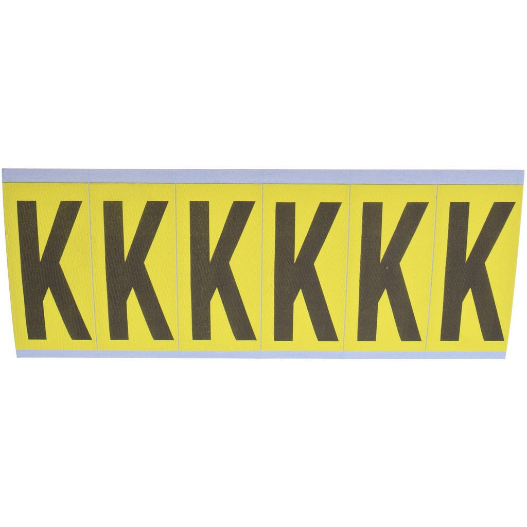 STRANCO Stranco SB6-K Letter Label K Rectangle Vinyl