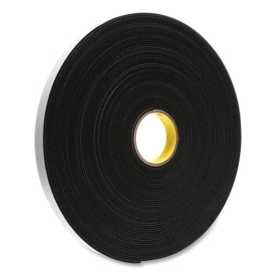 3M 7000047497 Vinyl Foam Tape 4508 1 in x 36 yds 3.2 mm Black