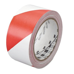 3M 7000148378 Hazard Marking Vinyl Tape, Red/White, 2 in x 36 yd