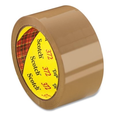 Scotch 7100179491 Custom Printed Box Sealing Tape 372CP, 50 m L x 2.83 in W, Tan