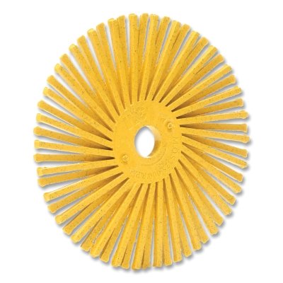 3M 7100138324 Scotch-Brite Radial Bristle Brush 3 in diameter 3/8 in Arbor 20000 RPM