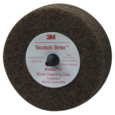 3M 7000120778 Rivet Cleaning Discs Aluminum Oxide 4 in x 1.25 in