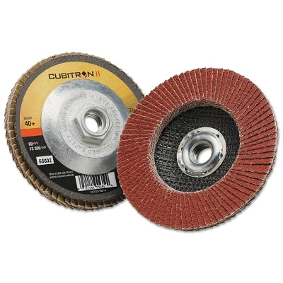 3M 7100058067 Cubitron II Flap Disc 967A 4-1/2 Inches 40 Grit 5/8 in-11 Arbor 13,300 RPM Type 27