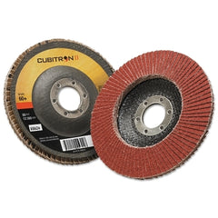 3M 7000148188 Cubitron II Flap Disc 967A 4-1/2 Inch Diameter 60 Grit 7/8 Inch Arbor 13,300 RPM Type 29