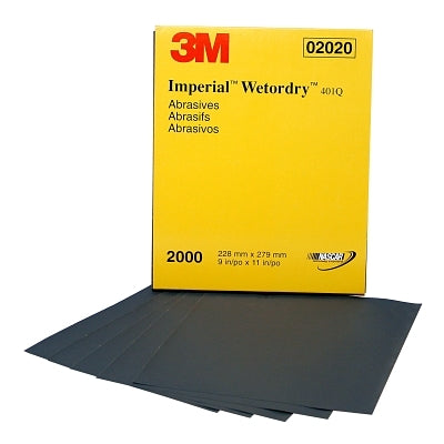 3M 7100003726 Wetordry Paper Sheets Silicon Carbide 1000 Grit 9 x 11 in