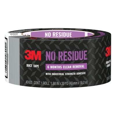 3M 7100270251 No Residue Duct Tape 2420 1.88 in W x 20 yd L