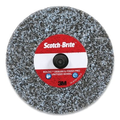 Scotch-Brite 7100081365 Roloc Deburr and Finish PRO Unitized Wheel Medium+ 15100 RPM 3 Inches Dia