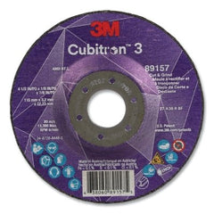 3M 7100305149 Cubitron 3 Cut and Grind Wheel 4-1/2in dia x 1/8 in Thick x 7/8 in Arbor 36+ Grit