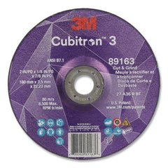 3M 7100313588 Cubitron 3 Cut and Grind Wheel 7 Inches x 1/8 Inches x 7/8 Inches Arbor 36+ Grit T27