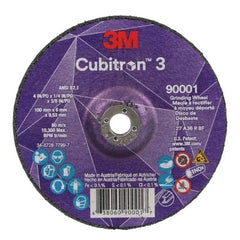 3M 7100303965 Cubitron 3 Depressed Center Grinding Wheel 4 in dia x 1/4 in Thick x 3/8 in Arbor 36+ Grit T27