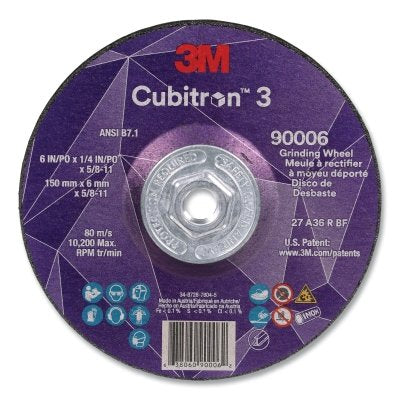 3M 7100312966 Cubitron 3 Depressed Center Grinding Wheel 36+ Grit T27