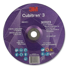 3M 7100313199 Cubitron 3 Cut and Grind Wheel 9 in dia x 5/32 in Thick x 7/8 in Arbor 36+ Grit T27