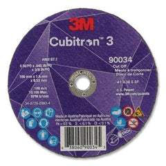 3M 7100304004 Cubitron 3 Cut-Off Wheel 4 in dia x 0.045 in Thick x 3/8 in Arbor 36+ Grit T1