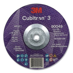 3M 7100312963 Cubitron 3 Cut-Off Wheel 7 in dia x 0.09 in Thick x 5/8 in-11 Arbor 36+ Grit T27