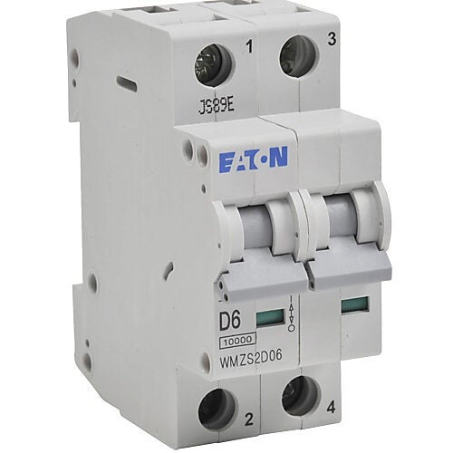 EATON Eaton WMZS2D06 miniature circuit breaker 6 Amp (2 Pole) FAZ-D6-2