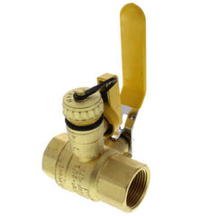 Webstone 40614 Ball Valve Pro-Pal Brass 1 Iron Pipe Size with Drain PTFE Full Port Reversible Handle