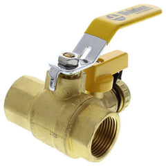 Webstone 40614 Ball Valve Pro-Pal Brass 1 Iron Pipe Size with Drain PTFE Full Port Reversible Handle