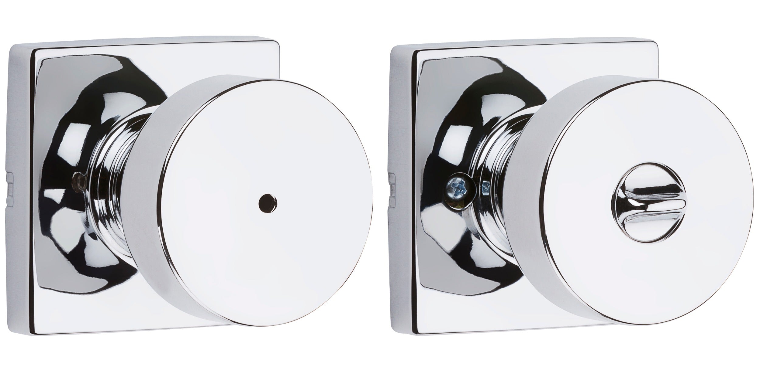 KWIKSET Kwikset 730PSKSQT-26 Pismo Privacy Knob Bright Chrome