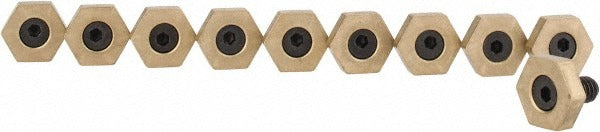 MITEE-BITE Mitee-bite 10204 Symmetrical Hex Clamp 5/8 Inch Brass 10 Pack