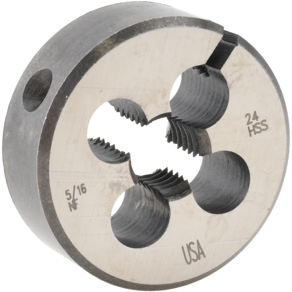 CLE-LINE Cle-line C65809 Round Die 5/16-24 Unf 1 in Od Hss