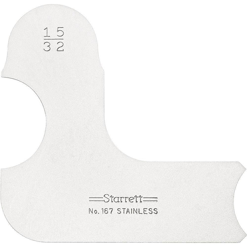STARRETT Starrett 50644 Radius Gage 15/32 Inch Stainless Steel