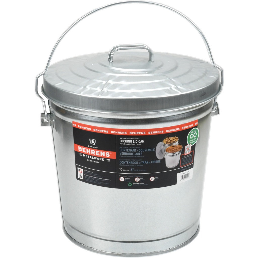 BEHRENS Behrens 6110K Galvanized Steel Trash Can 16.3 in