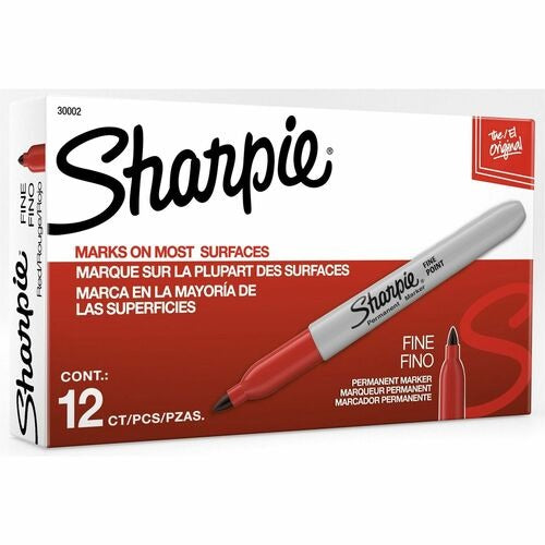 SHARPIE Newell Brands SAN30002B Fine Point Permanent Marker Red