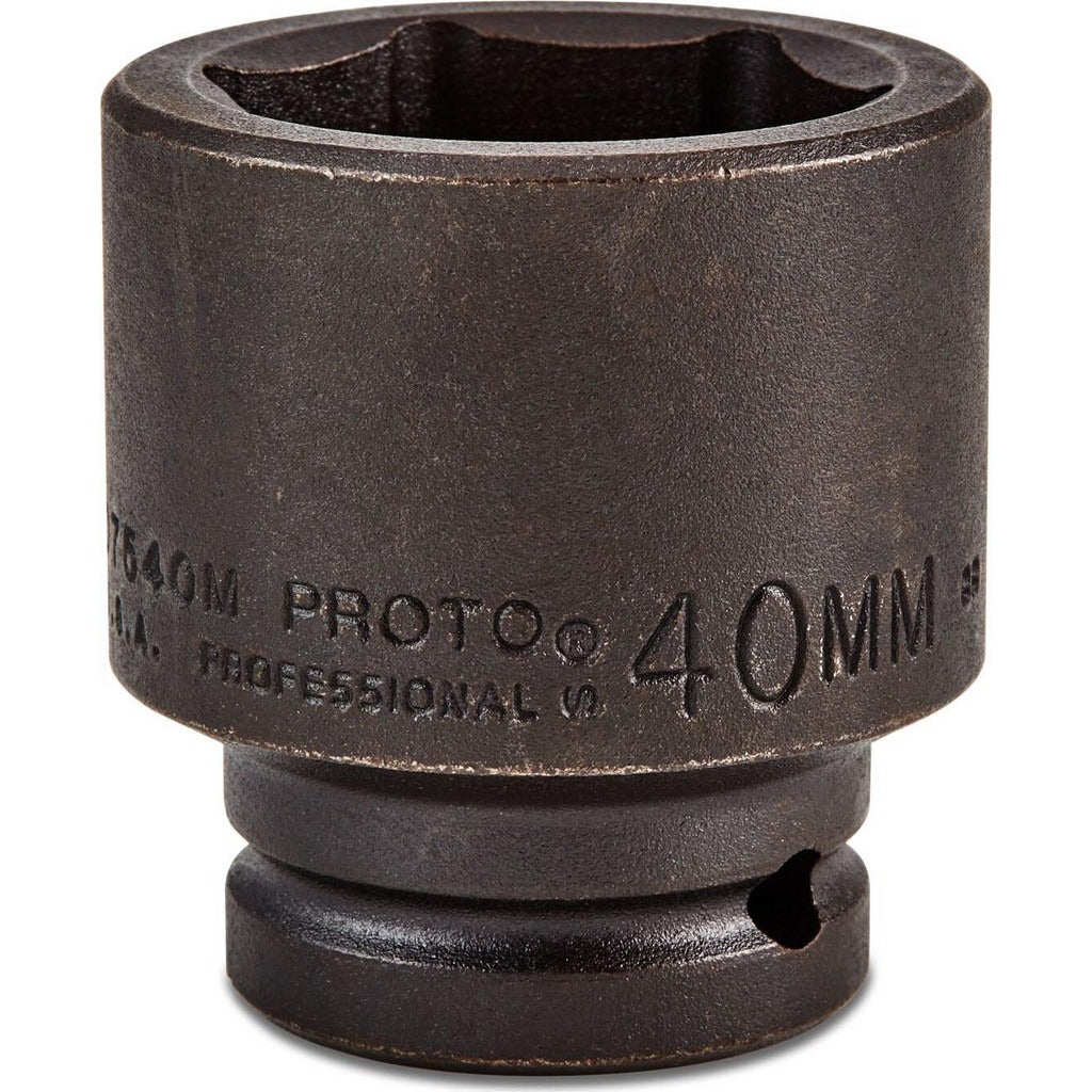 PROTO Proto J07540M Impact Socket 3/4 in Drive 40mm 6-pt