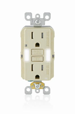 LEVITON Leviton Mfg Co R91-GFNL1-00I Gfci Outlet 15A 125V Ivory