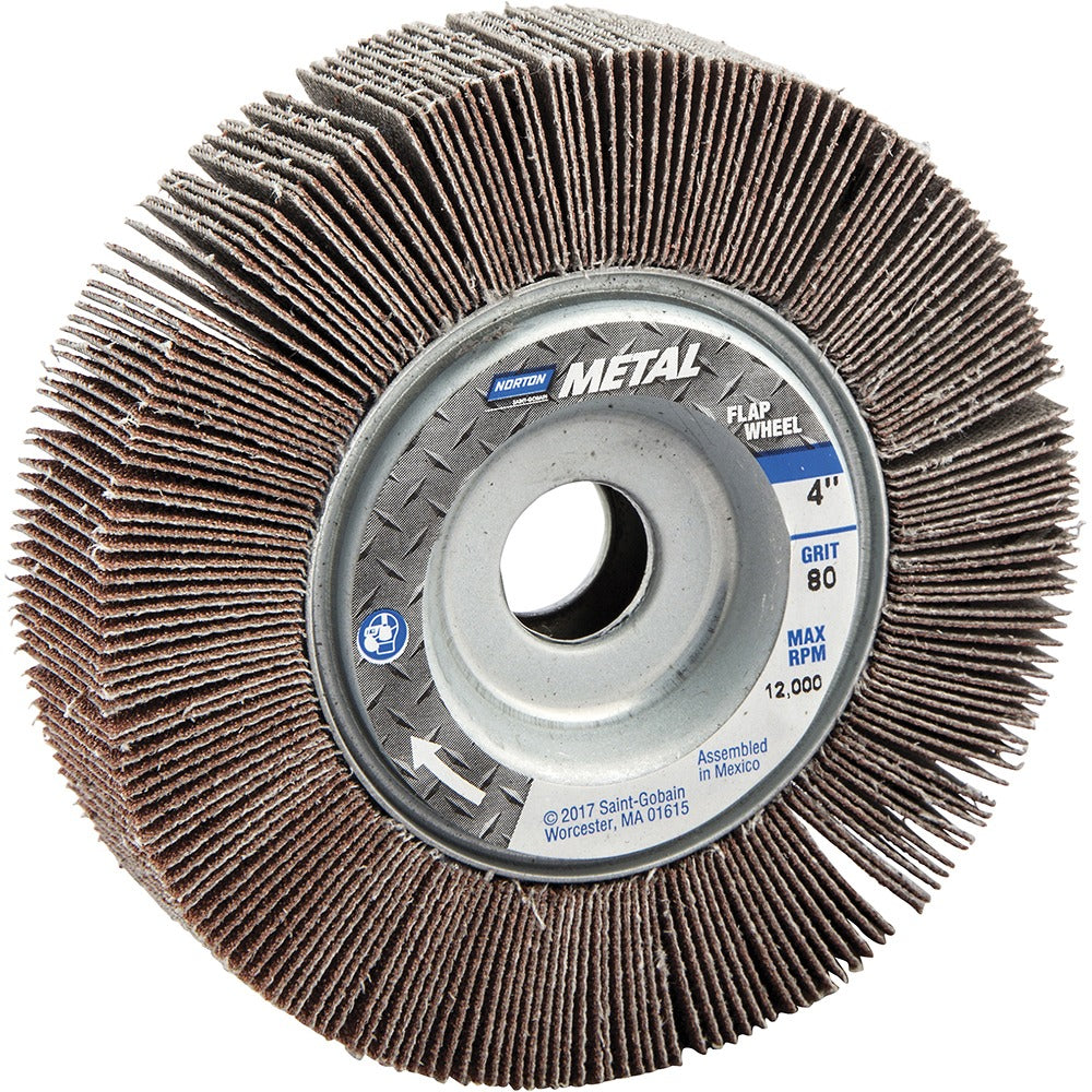 NORTON Norton 63642502674 Flap Wheel 80 Grit 4x1 in
