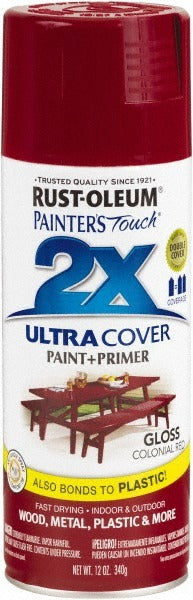 RUST-OLEUM Rust-oleum 334030 Enamel Spray Paint Colonial Red Gloss 12 Oz