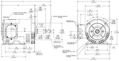 Marathon MGT0404 Open Drip Proof Closed Coupled Pump Motor 1-1/2 hp 1800 RPM 208-230/460 VAC