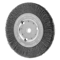 Pferd 80039 Narrow Face Crimped Wire Wheel Brush 8,000 RPM .008 Carbon Steel 6 Inches