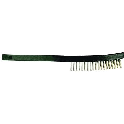 Pferd 85014 Curved Handle Scratch Brush 13-3/4 Inch Length 3X19 Rows Stainless Steel Wire Plastic Handle