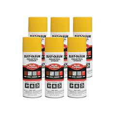 Rust-Oleum 1644830 Industrial 1600 System Enamel Safety Yellow 12 oz Pack of 6