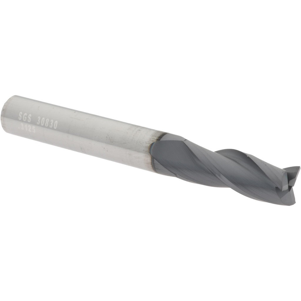KYOCERA SGS PRECISION TOOLS Sgs 30830 Square End Mill 5/16 in 3 Flute Solid Carbide