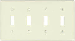 Leviton 78012 Wallplate 4 Gang Thermoset Plastic Toggle Wall Plate 1 Pack