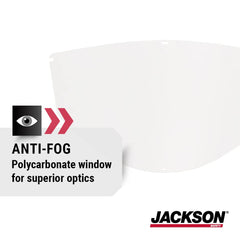 Jackson Safety 14215 Replacement Window MAXVIEW Premium Face Shield Clear Anti-Fog Polycarbonate