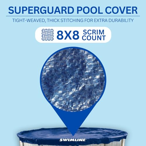 Swimline PCO81628 Deluxe 12 x 24 Foot Oval Winter Pool Cover 4 Foot Overlap Blue/Black